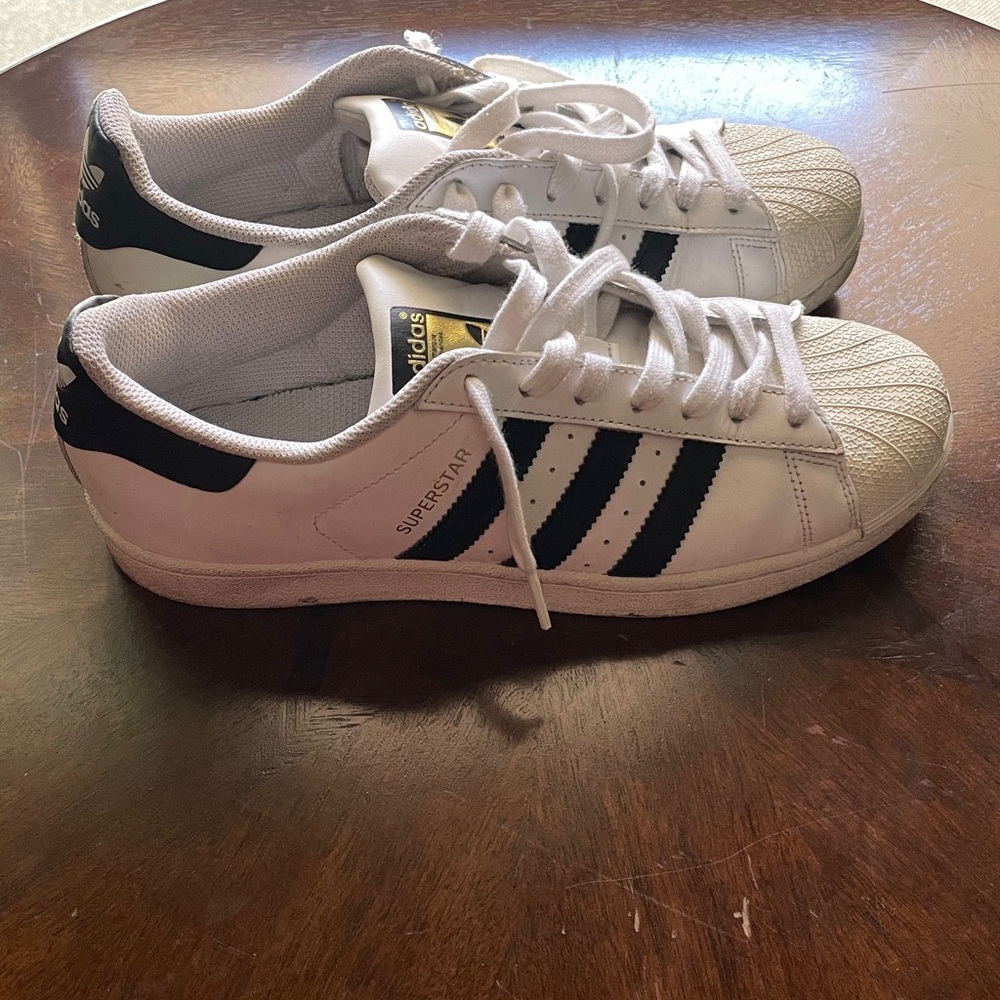 Adidas Superstar White with Black Stripes